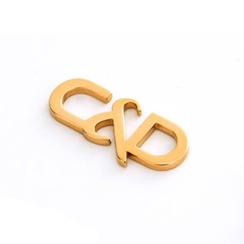 Custom gold initial jewelry wholesale suppliers ladies brooches pins factory personalized name logo pin badge manufacturers